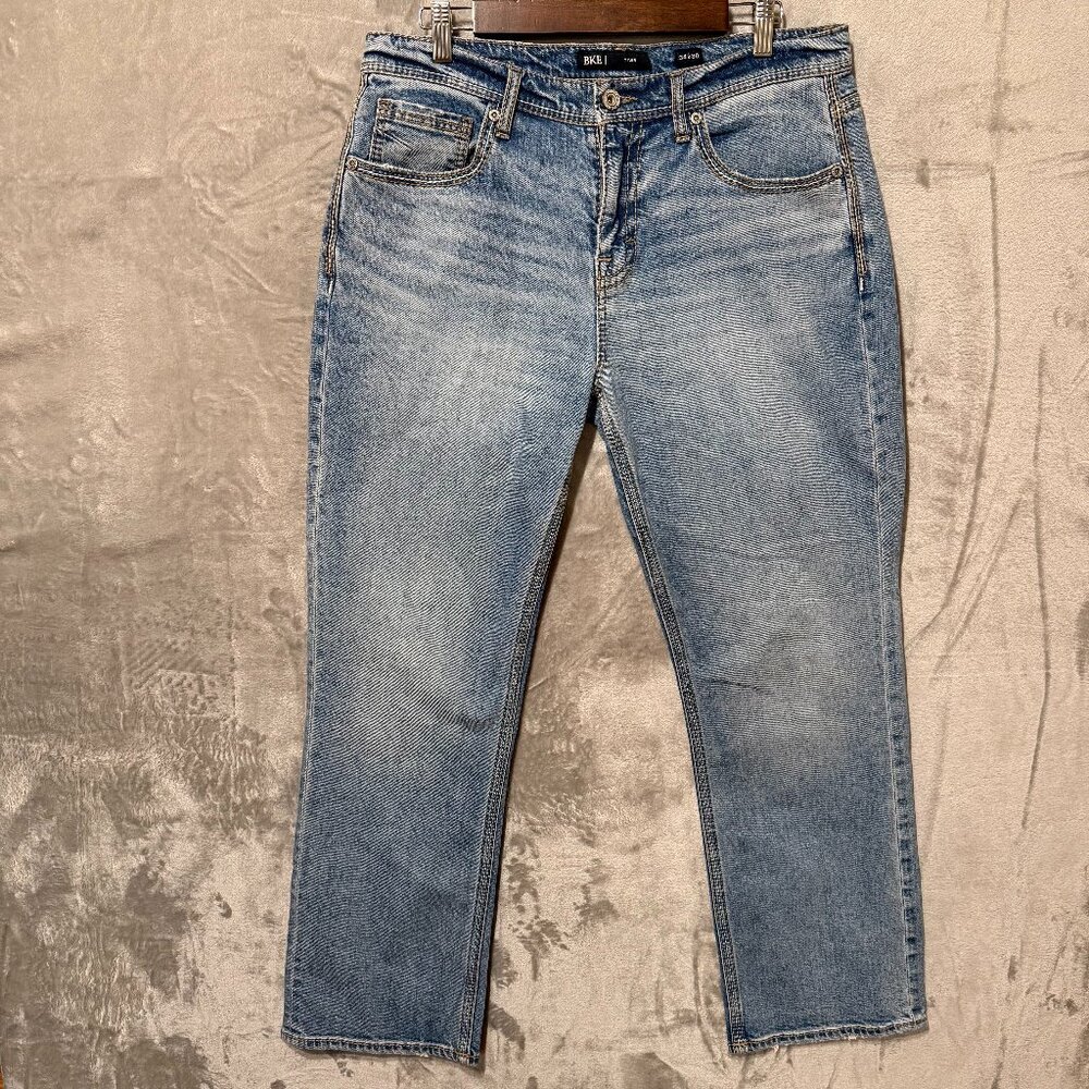 BKE Tyler Straight Leg Jeans Men’s 34x30 Light Wash Blue Denim (Ronan)
